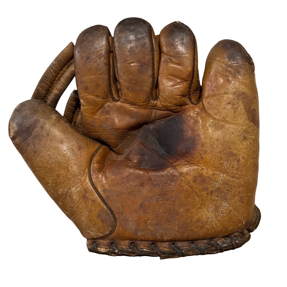 Vintage Marathon Goods Joe Gordon Personal Model Baseball Glove Cow Hide No 4205